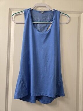 CALIA by Carrie Underwood Blue Mesh Racerback Activewear Tank Top Small